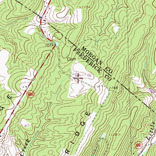 Topographic Map of Dicks School (historical), VA
