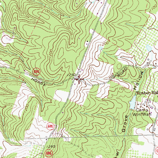Topographic Map of Fairview School (historical), VA