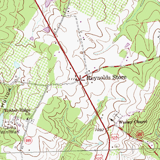 Topographic Map of Fairview School (historical), VA