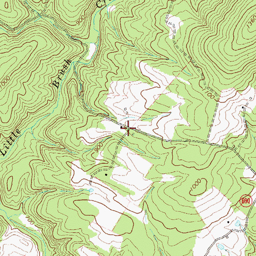 Topographic Map of Highland Valley School (historical), VA