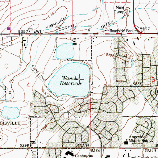 Topographic Map of Waneka Dam, CO
