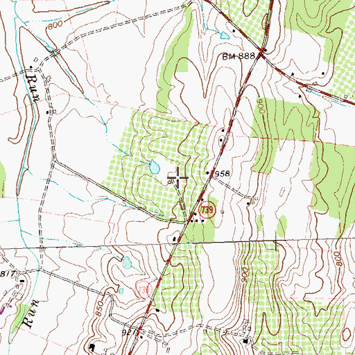 Topographic Map of Upper Ridge School (historical), VA