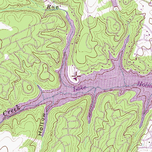 Topographic Map of Lake Holiday Country Club, VA