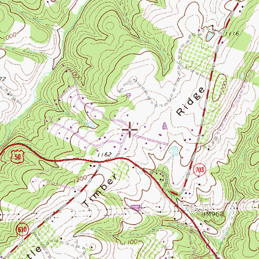 Topographic Map of The Knolls, VA