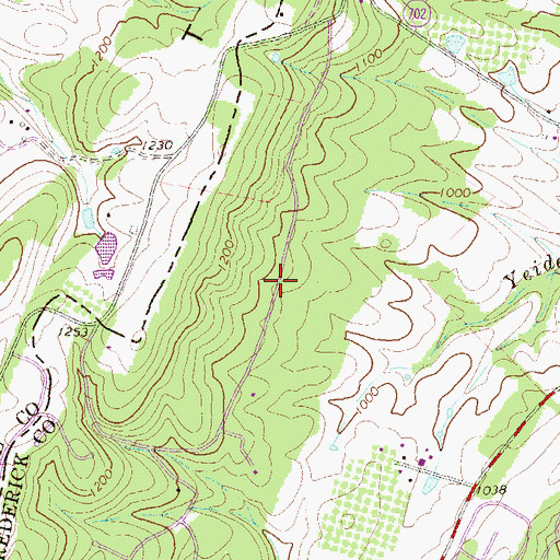 Topographic Map of Timber Ridge, VA