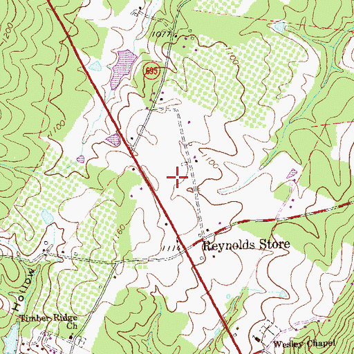 Topographic Map of Reynolds Store Neighborhood Park, VA