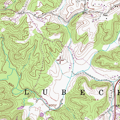 Topographic Map of Beckwith Cemetery Number 1, WV