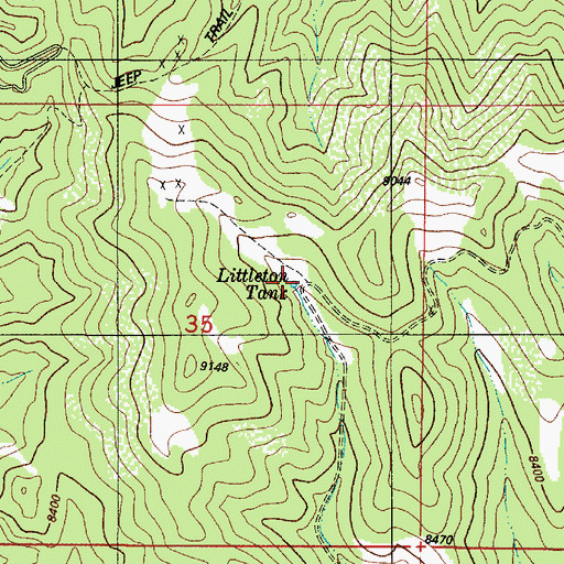 Topographic Map of Littleton Tank, NM
