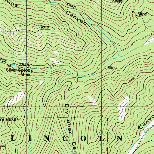 Topographic Map of Dry Bear Canyon, NM