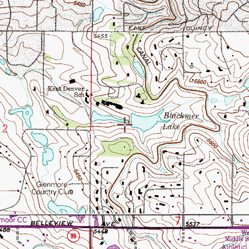 Topographic Map of Blackmer Number 1 Dam, CO