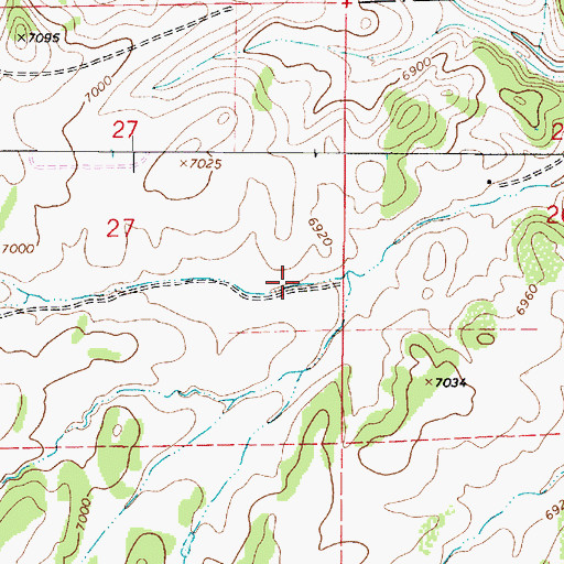 Topographic Map of Trick Tank, NM