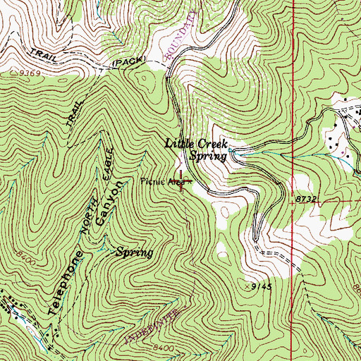 Topographic Map of Skyline Campground, NM