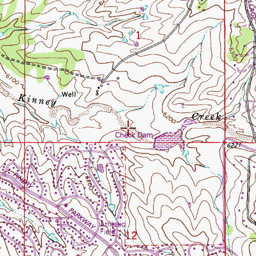 Topographic Map of Circle 2 Ranch Detention Dam Number 1, CO