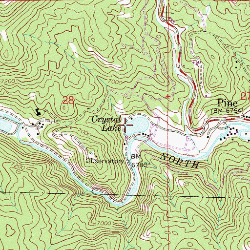 Topographic Map of Crystal Lake Dam, CO