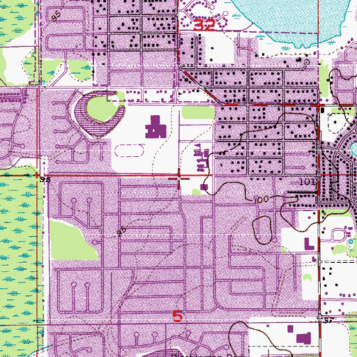 Topographic Map of Prince Hall Park, FL