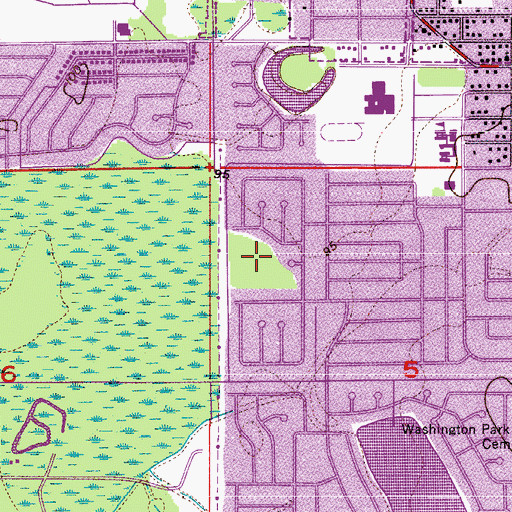 Topographic Map of Ravenall Park, FL