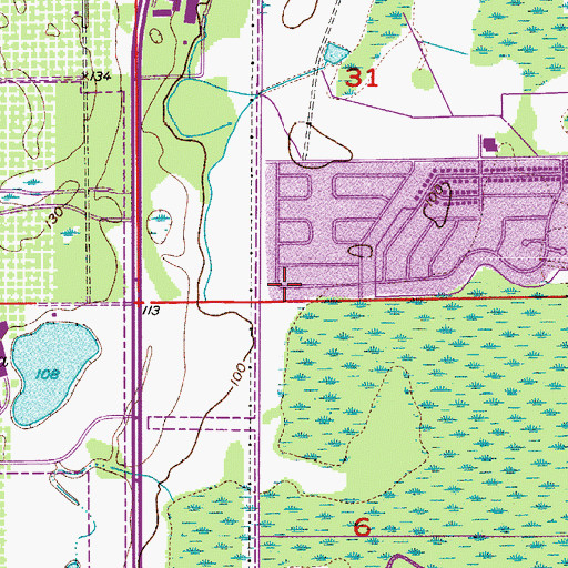 Topographic Map of Poppy Park, FL