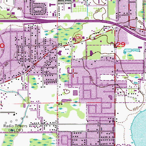 Topographic Map of Malibu Groves Rattlesnake Park, FL