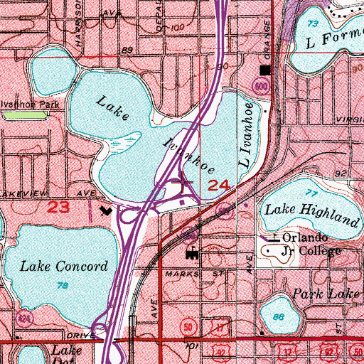 Topographic Map of Senator Beth Johnson Park, FL