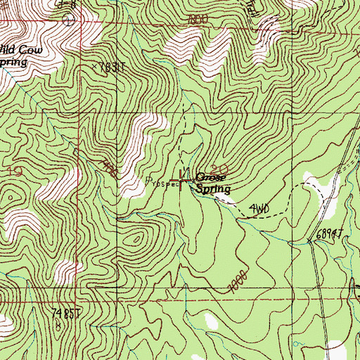 Topographic Map of Grose Spring, NM