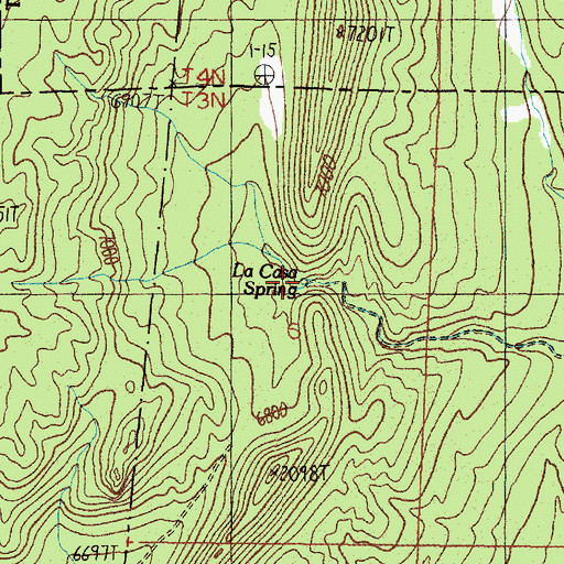 Topographic Map of La Casa Spring, NM