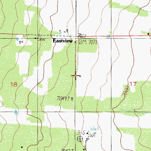 Topographic Map of Kaysers Ranch, NM