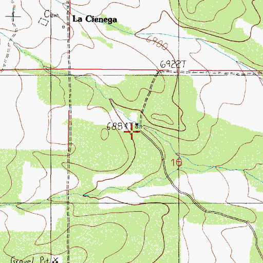 Topographic Map of Clines Ranch, NM