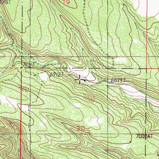 Topographic Map of Dean Ranch, NM