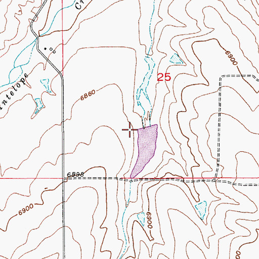 Topographic Map of Franktown Parker FPA-2 Dam, CO