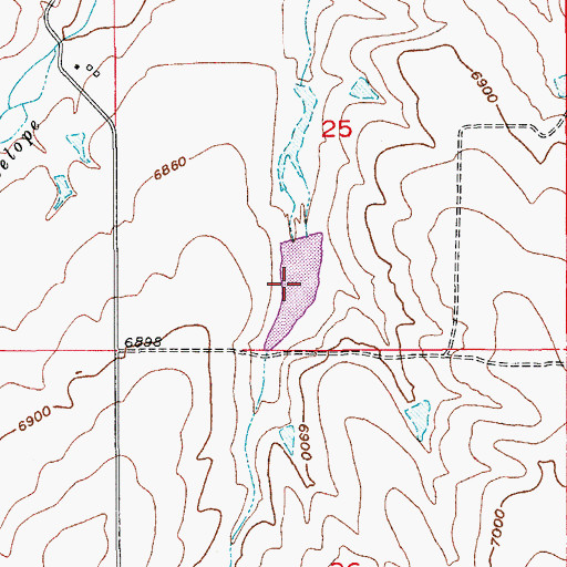 Topographic Map of Franktown Parker FPA-2 Reservoir, CO