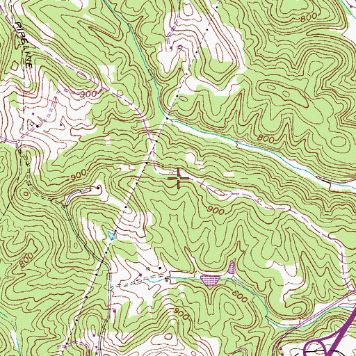 Topographic Map of Chichester Cemetery, WV