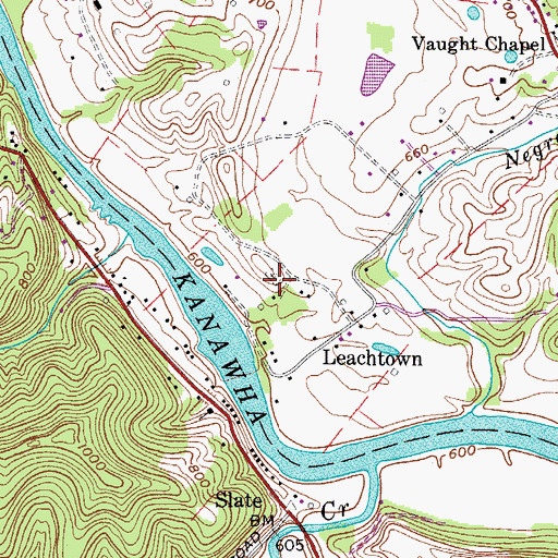 Topographic Map of Deem Cemetery, WV