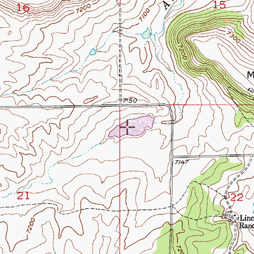 Topographic Map of Franktown Parker FPA-4 Reservoir, CO