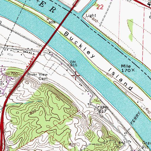 Topographic Map of Kinnaird Cemetery, WV