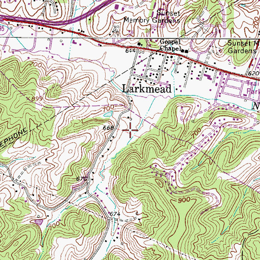 Topographic Map of Posey Cemetery, WV