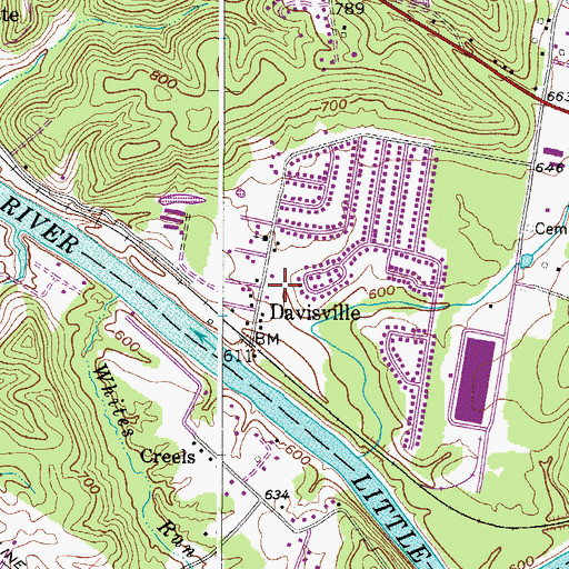 Topographic Map of Ross - McCardle Cemetery, WV