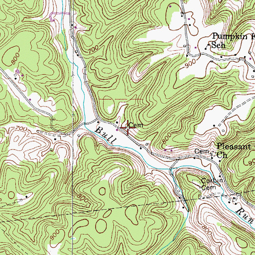 Topographic Map of Sinclair Cemetery, WV