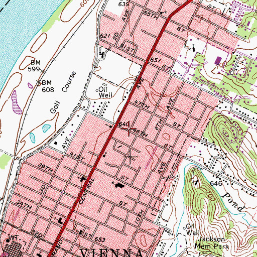 Topographic Map of Spencer Cemetery, WV
