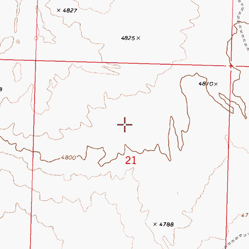 Topographic Map of Craters of the Moon National Preserve, ID