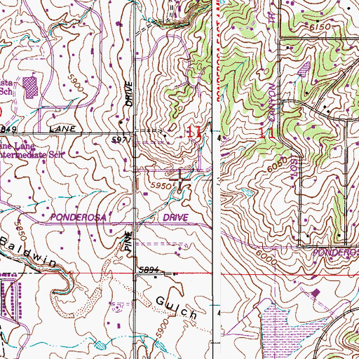 Topographic Map of Franktown Parker FPB-1 Reservoir, CO