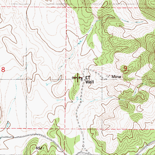 Topographic Map of ET Well, NM