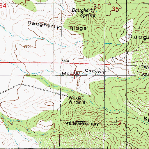 Topographic Map of Mc Iver Canyon, NM