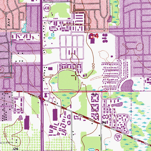 Topographic Map of La Costa Wetlands, FL