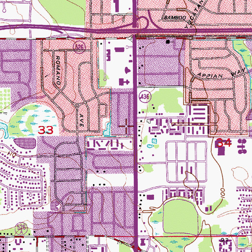 Topographic Map of El Dorado Park, FL