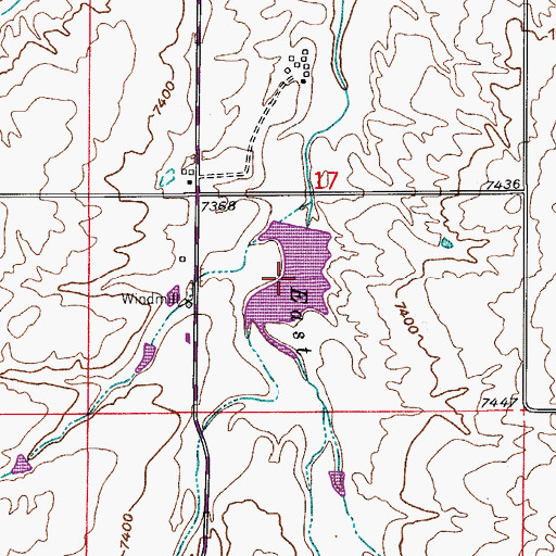 Topographic Map of Franktown Parker FPE-3 Reservoir, CO