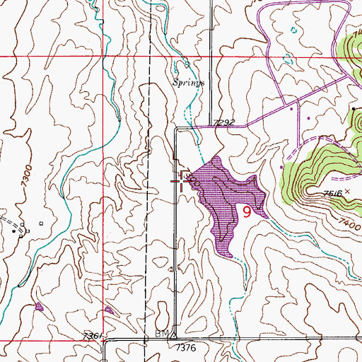 Topographic Map of Franktown Parker FPE-4 Dam, CO