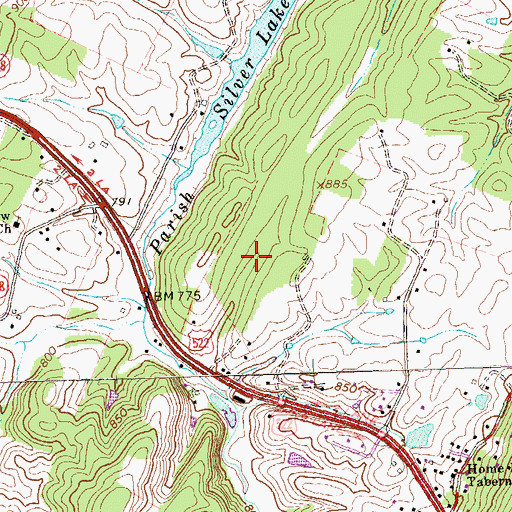 Topographic Map of Braddock Hills Estates, VA