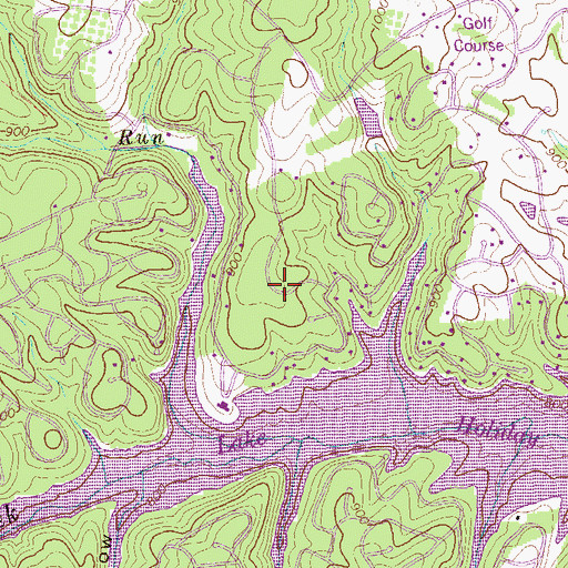 Topographic Map of Country Club Heights, VA