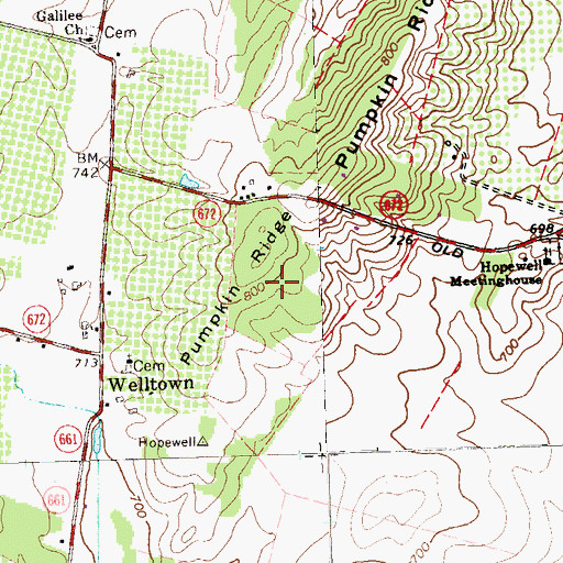 Topographic Map of De Haveland Estates, VA