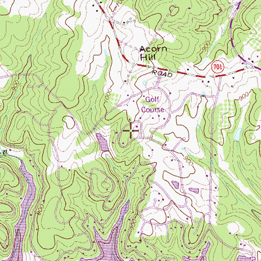 Topographic Map of Fairway Meadows, VA